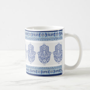 Taza De Café hamsa*tunis*morocco*henna*blue