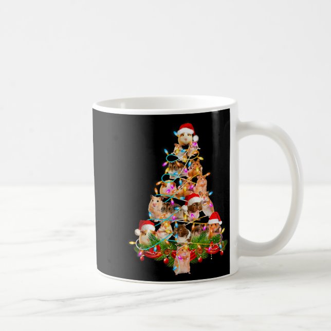 Taza De Café Hamster Christmas Tree Led Funny Hamster Snow Chir (Derecha)