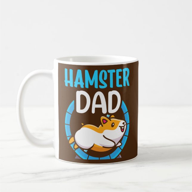 Taza De Café Hamster Dad Cute Mascota Animal Dueño Papá (Izquierda)
