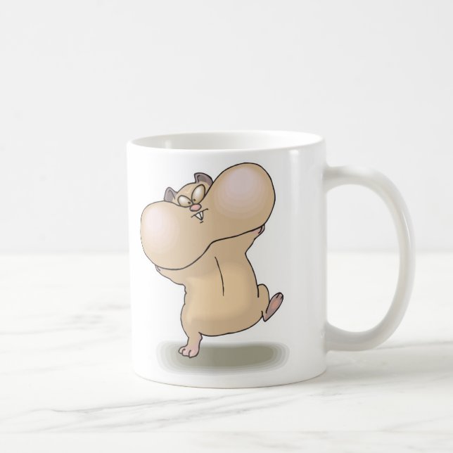 Taza De Café hámster de las mejillas chubby graciosas (Derecha)