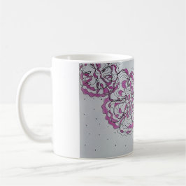 Taza De Café Hand-Drawn Abstract Floral Line Art Mug