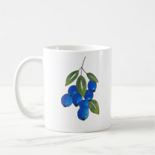 Taza De Café Hand Drawn Blueberries