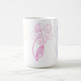 Taza De Café Hand-Drawn Floral Design Mug