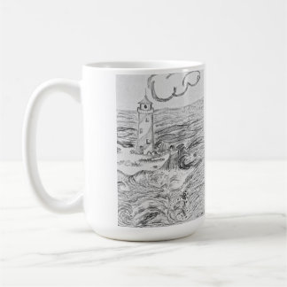 Taza De Café Hand drawn light House on mug