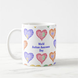 Taza De Café Hand Drawn Watercolor World Autism Awareness Day
