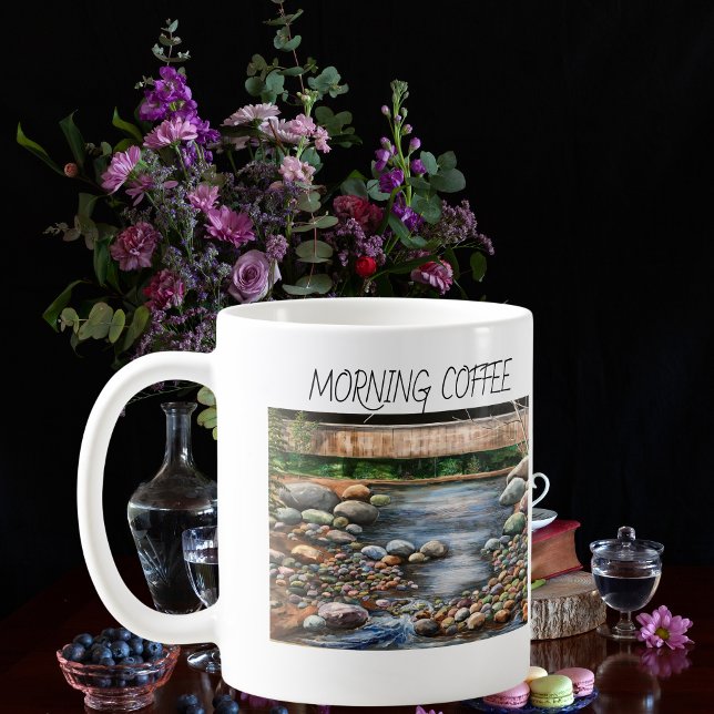 Taza De Café Hand Painted Brook Morning Coffee Personalize (Subido por el creador)