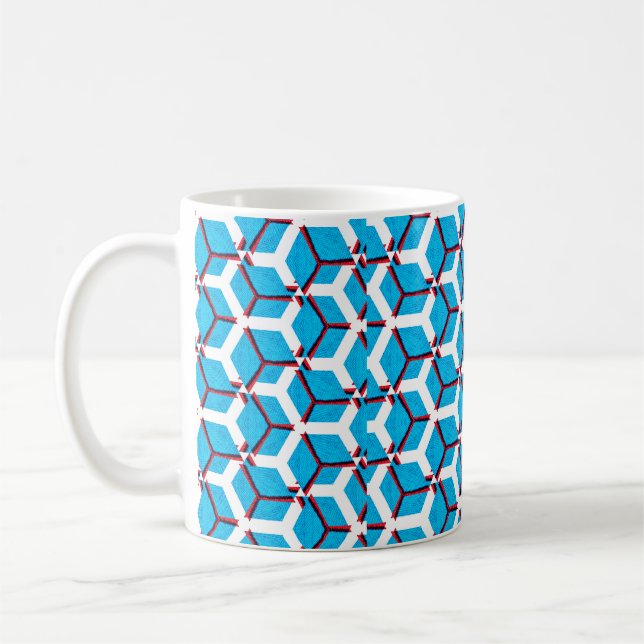 Taza De Café handmade raster seamless ethnic pattern with fabri (Izquierda)