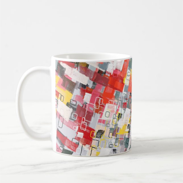 Taza De Café Handmade surreal abstract pattern. Modern artistic (Izquierda)