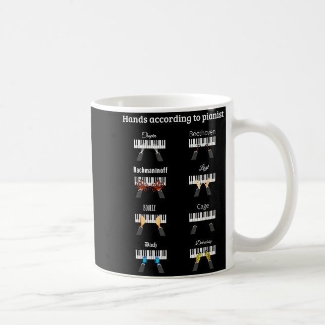 Taza De Café Hands According To Anists Ano Clical Music Instrum (Derecha)