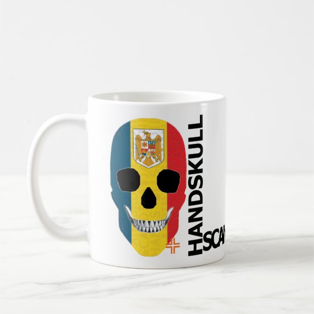 Taza De Café HANDSKULL Rumanía Classic Mug O4 (Izquierda)