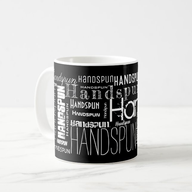 Taza De Café ¡HANDSPUN! Tipografía (Anverso izquierdo)