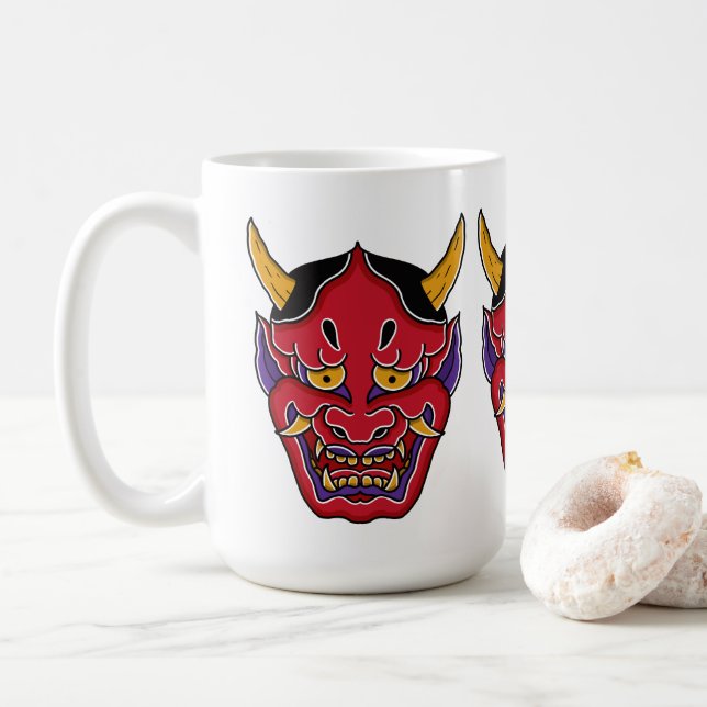 Taza De Café Hannya (般 若 面) (Con donut)