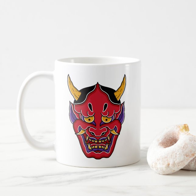 Taza De Café Hannya (般 若 面) (Con donut)