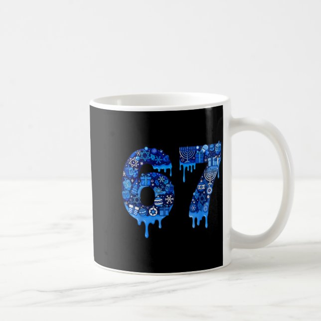 Taza De Café Hanukkah 67 Six Seven Boy Girl Kids 67 Meme Hanukk (Derecha)
