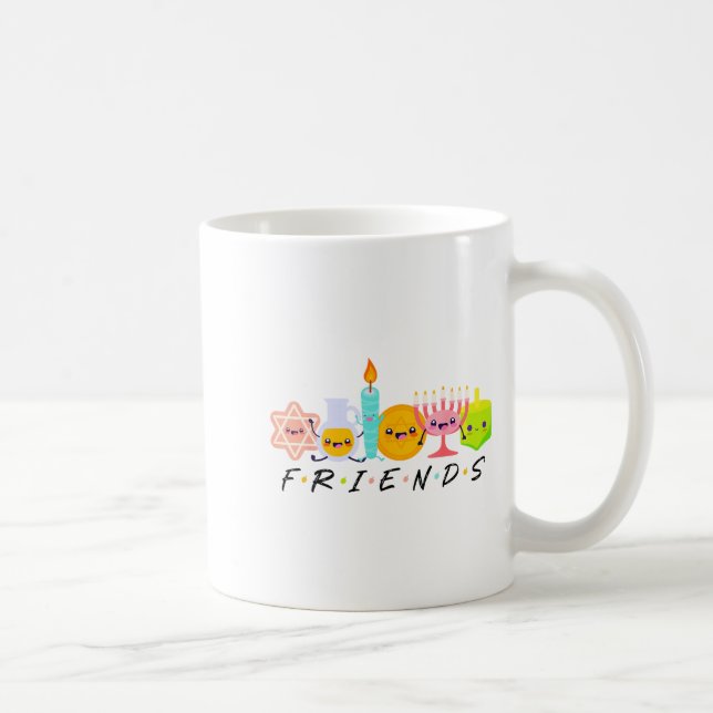 Taza De Café Hanukkah Friends Menorah Traditional Jewish Dreide (Derecha)
