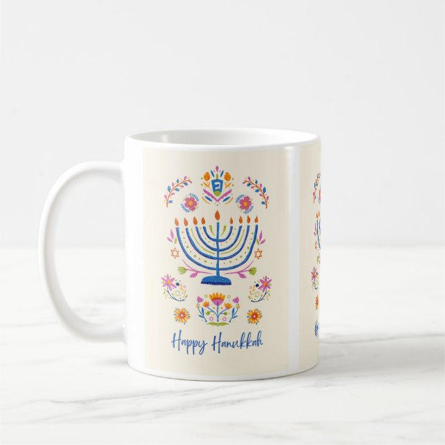 Taza De Café Hanukkah, minnorah (Izquierda)