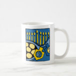 Taza De Café Hanukkah Mug opción graciosa personalizada<br><div class="desc">Dibujado a mano,  Hanukkah diseñado,  humorístico barbilla azul. Opción de personalización lista si lo estás!</div>