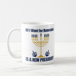 Taza De Café Hanukkah político judío anti Trump