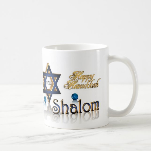 Taza De Café Hanukkah Shalom mug (Derecha)