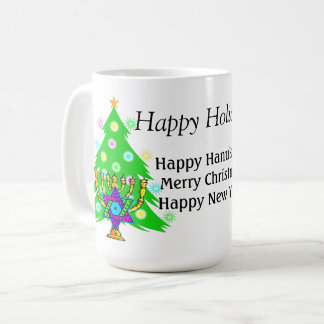 Taza De Café Hanukkah y Navidades juntos