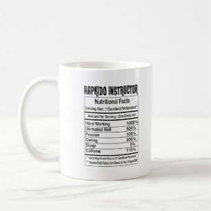 Taza De Café Hapkido Instructor Hechos Nutricionales 11oz Mug