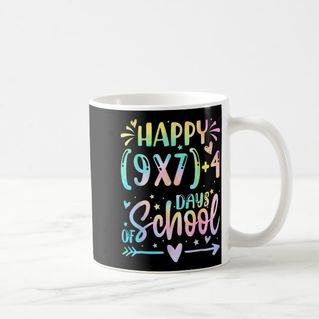 Taza De Café Happy 67 Days Of School Math Teacher Students Six  (Derecha)