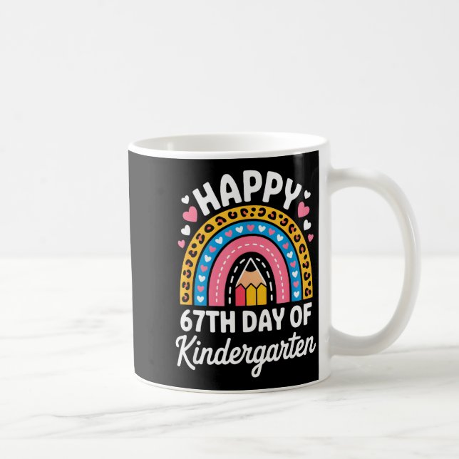 Taza De Café Happy 67th Day Of Kindergarten 67 Meme 6 7 Funny S (Derecha)