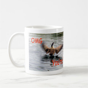 Taza De Café Happy 72nd Birthday Goose flapping