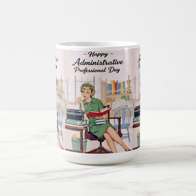 Taza De Café Happy Administrative Professional Day - Retro (Centro)