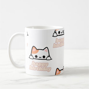 Taza De Café "Happy Birday Coffee Mug - Una forma festiva de sa