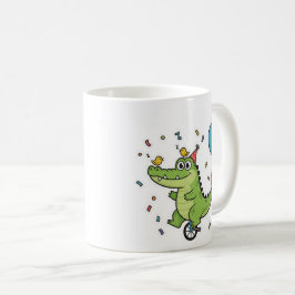 Taza De Café Happy Birthday Crocodile Circus Theme Cartoon