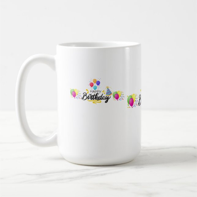 Taza De Café Happy Birthday Design Article-02 (Izquierda)