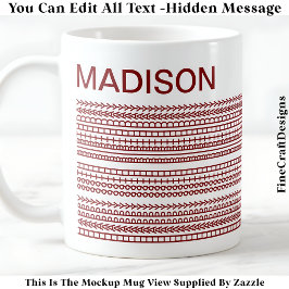 Taza De Café Happy Birthday & Name Hidden Message 093Br