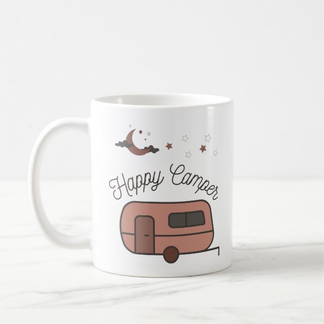 Taza De Café Happy Camper Coffee Mug (Izquierda)