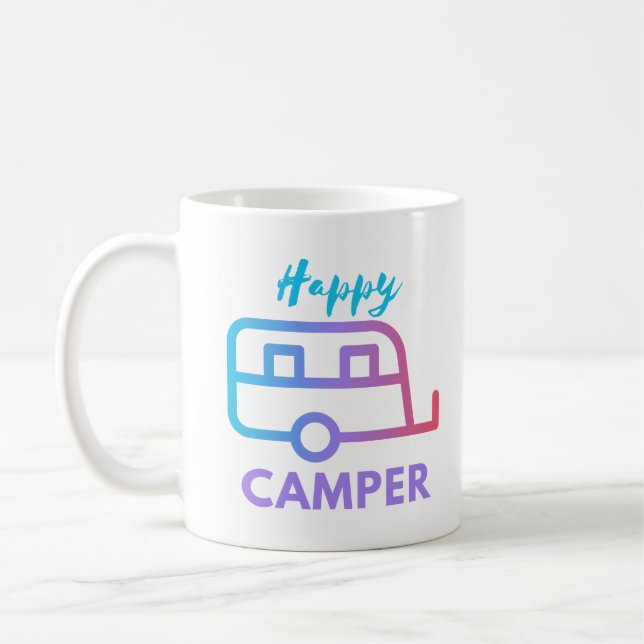 Taza De Café Happy Camper Pull Behind Adventure (Izquierda)