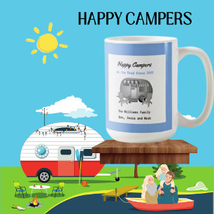 Taza De Café Happy Camper RV Family Coffee Mug