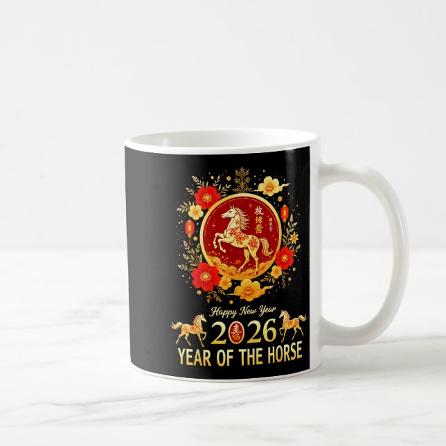 Taza De Café Happy Chinese New Year 2026 Lunar Year Of The Hors (Derecha)