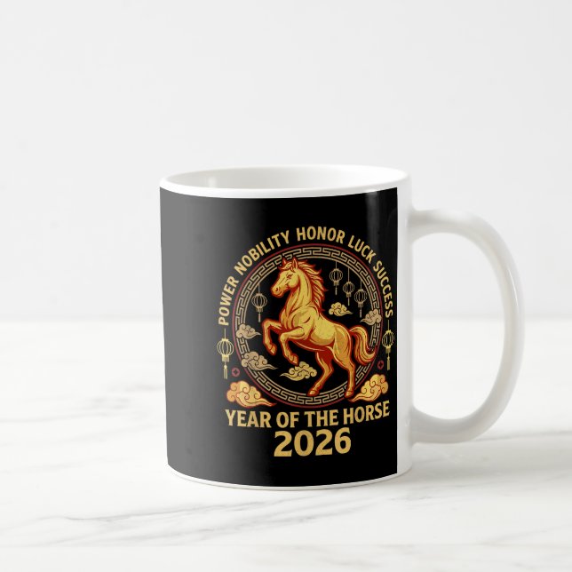 Taza De Café Happy Chinese New Year 2026 Year Of The Horse 2026 (Derecha)