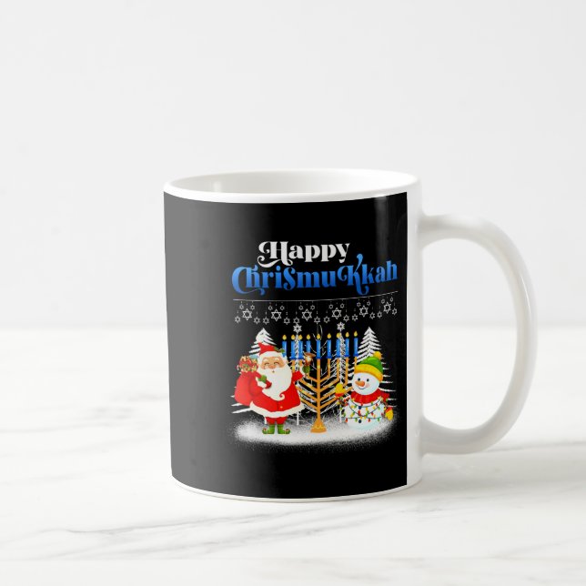 Taza De Café Happy Chrismukkah Jewish Christmas Hanukkah  (Derecha)