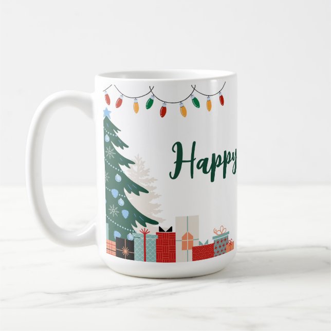Taza De Café Happy Christmas Festive Mug (Izquierda)