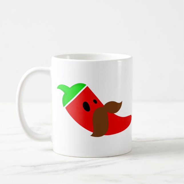 Taza De Café happy cinco de mayo mustache pepper funny (Izquierda)