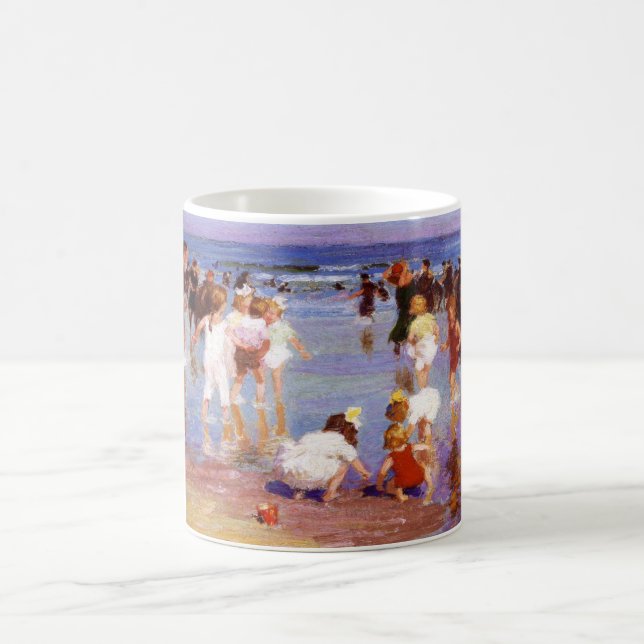 Taza De Café Happy Days at the Beach (por E.H. Potthast) (Centro)