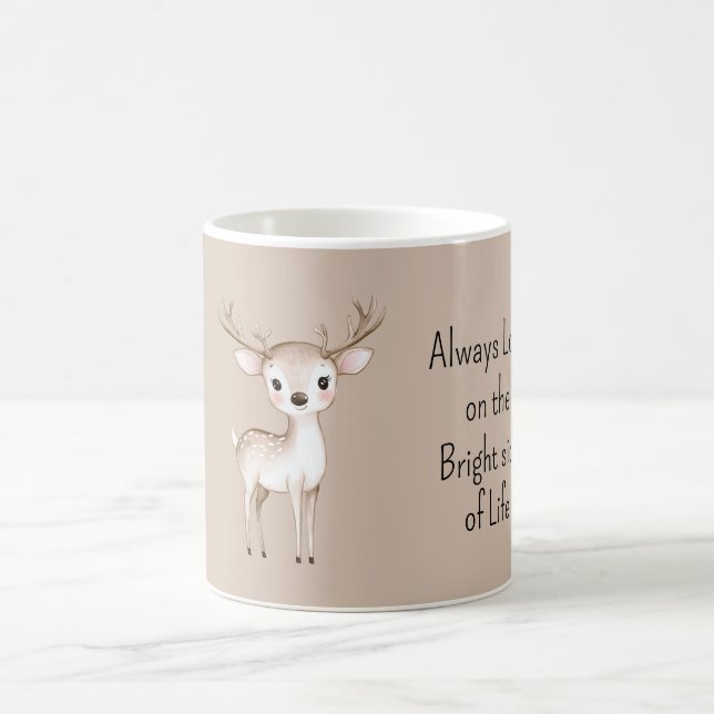 Taza De Café Happy Deer Bright Side of Life (Centro)