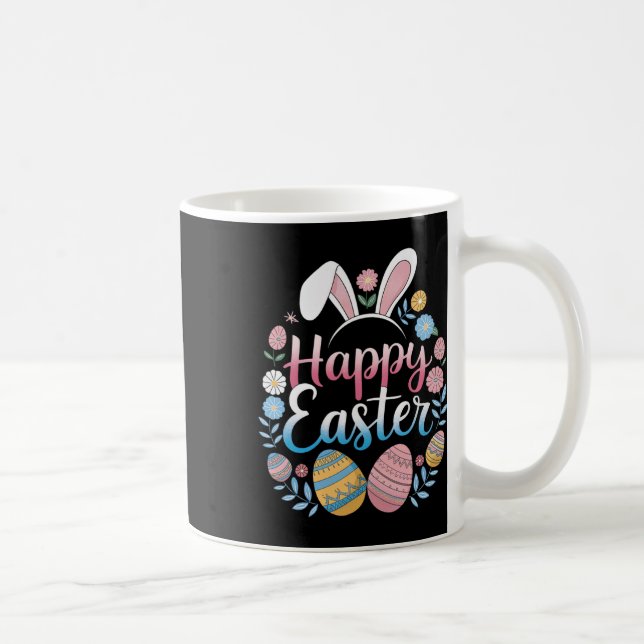 Taza De Café Happy Easter Bunny Spring Easter Egg Easter Shirts (Derecha)