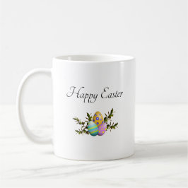 Taza De Café Happy Easter Elegant Decorated Eggs 