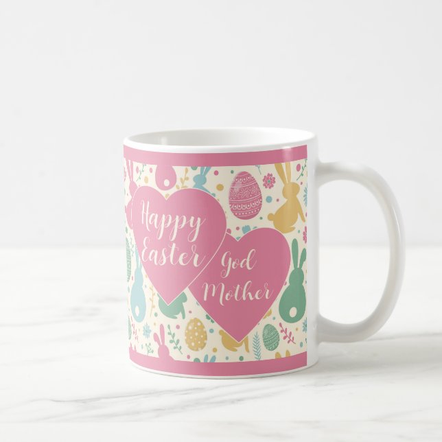 Taza De Café Happy Easter Godmother bunny Mug (Derecha)
