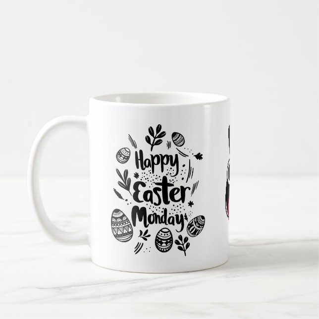 Taza De Café Happy Easter Mug: Diseño festivo y alegre (Izquierda)