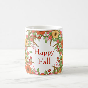 Taza De Café Happy Fall Floral Wreath