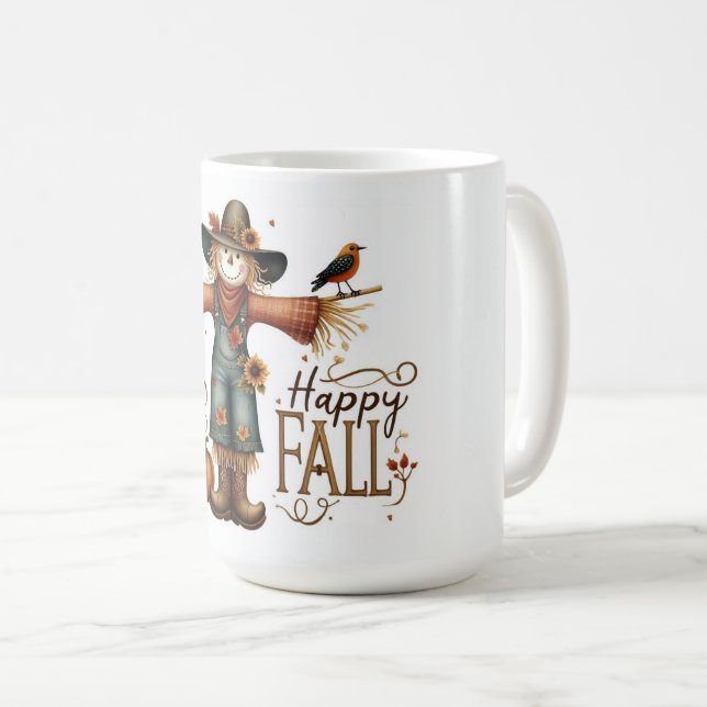 Taza De Café Happy Fall Scarecrow (Anverso derecho)