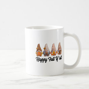 Taza De Café Happy Fall Y'all Gnome Pumpkin Funny Autumes Gnome